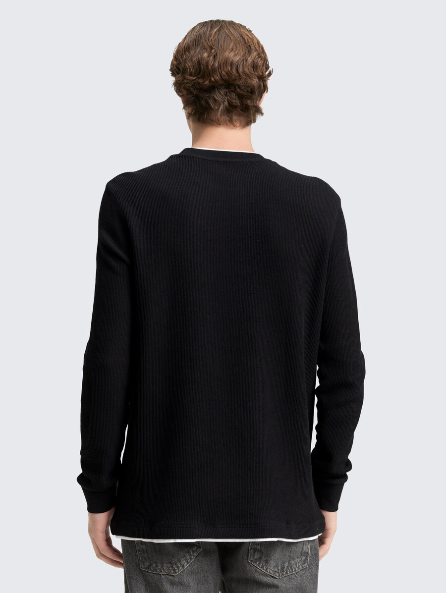 camisa de manga larga con look 2 en 1