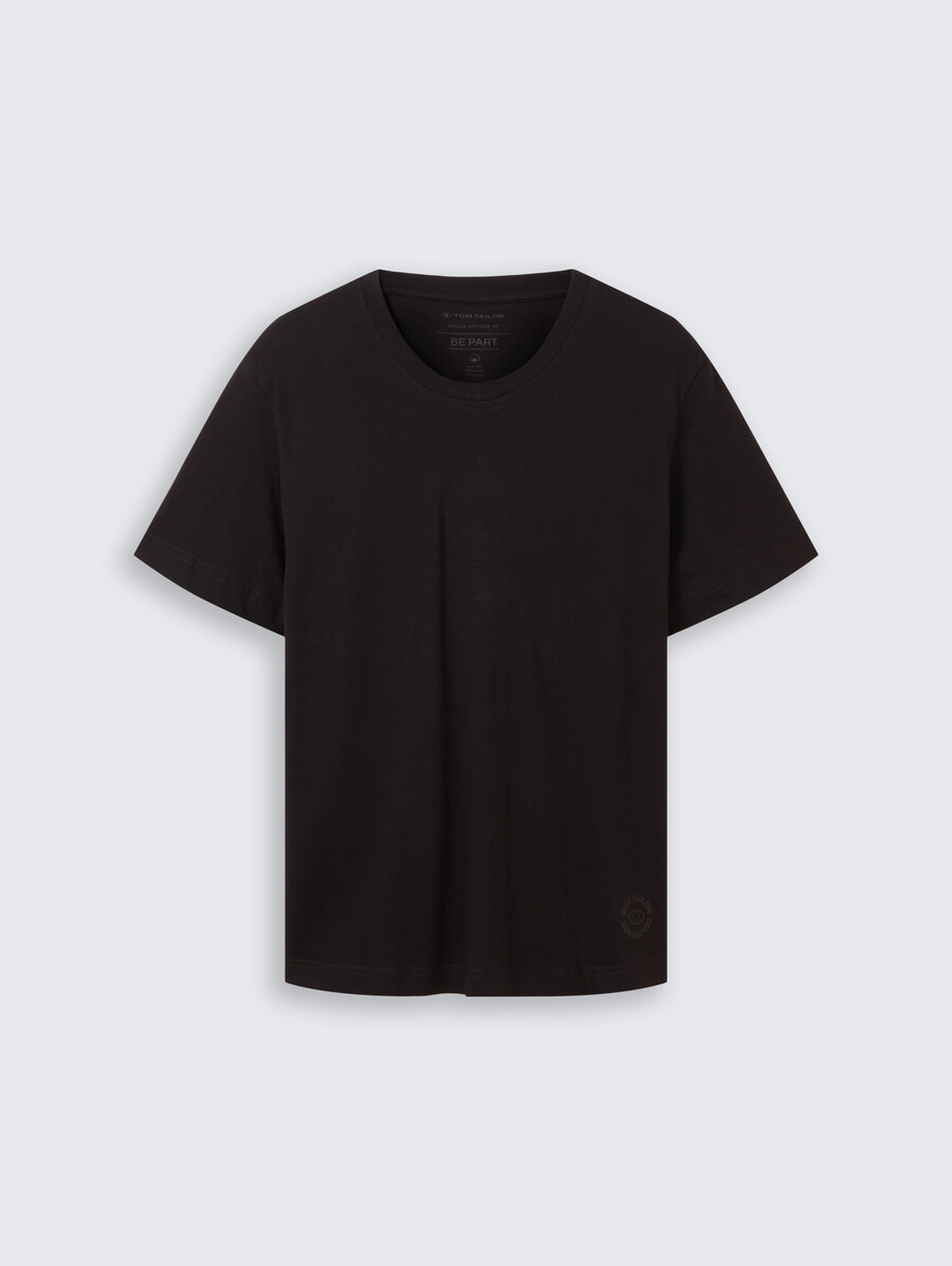 camiseta básica en pack de 2 con escote en pico