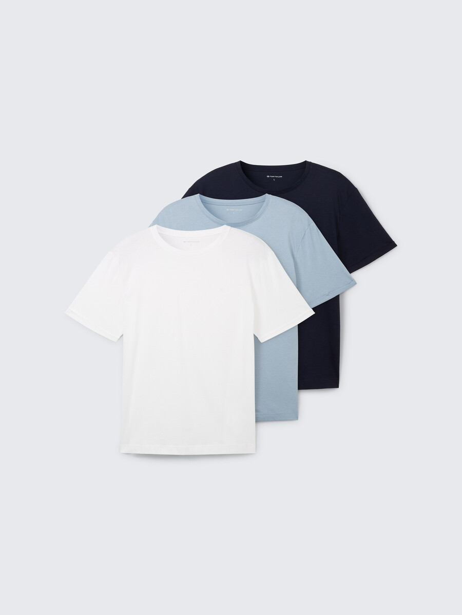camisetas básicas en pack de 3