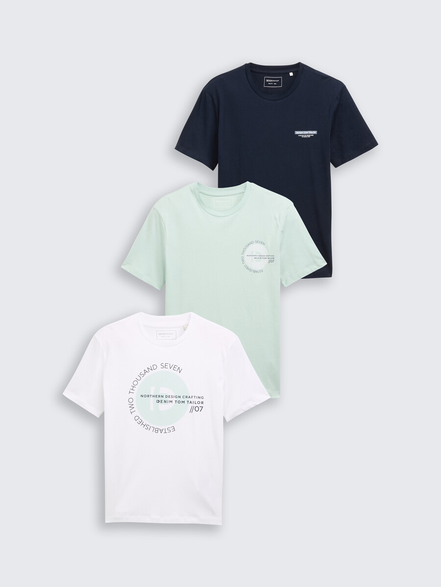 camisetas con estampado en pack de 3