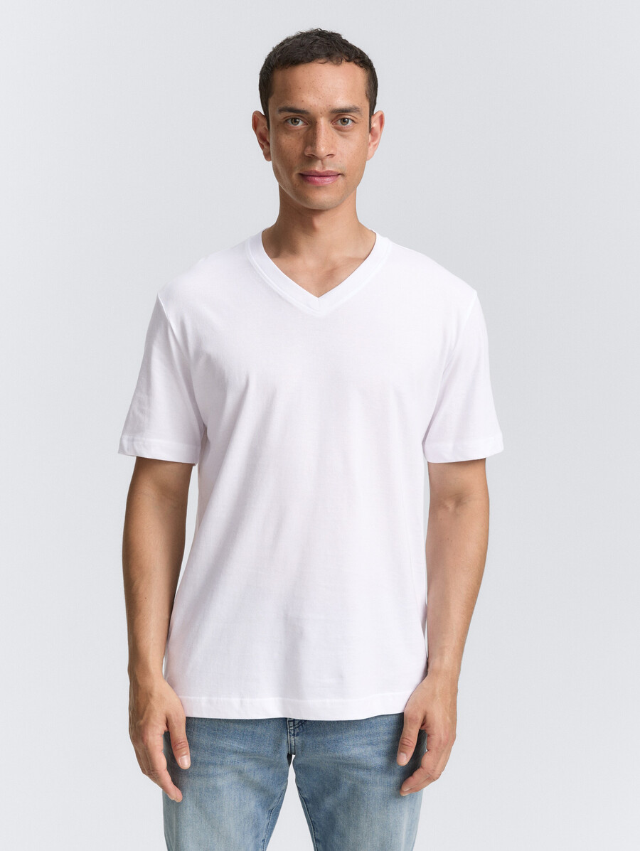 camisetas con cuello en v en pack de 2