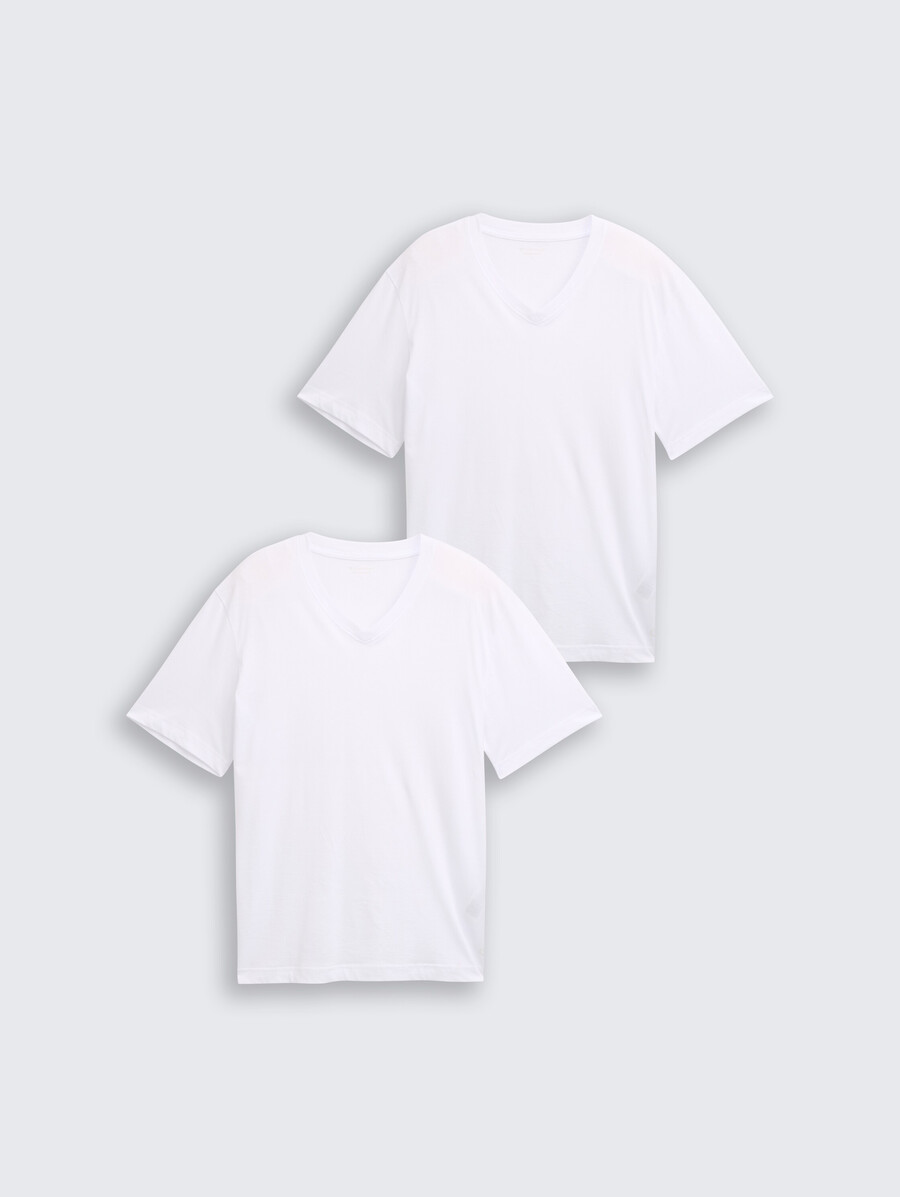 camisetas con cuello en v en pack de 2