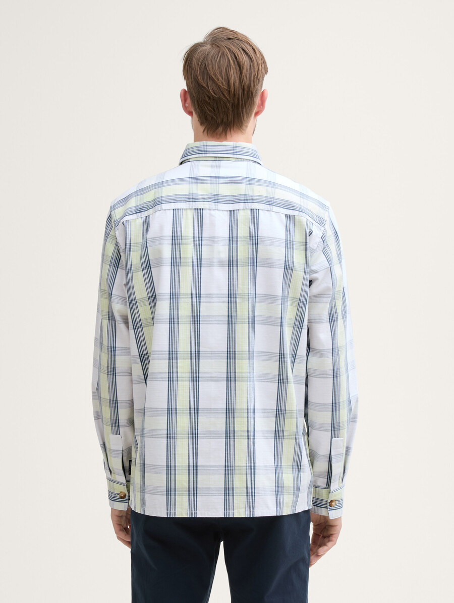 sobrecamisa con estampado de cuadros