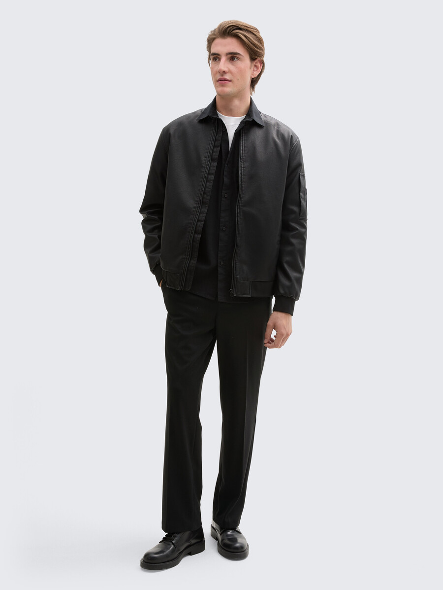 pantalones de piqué de corte holgado