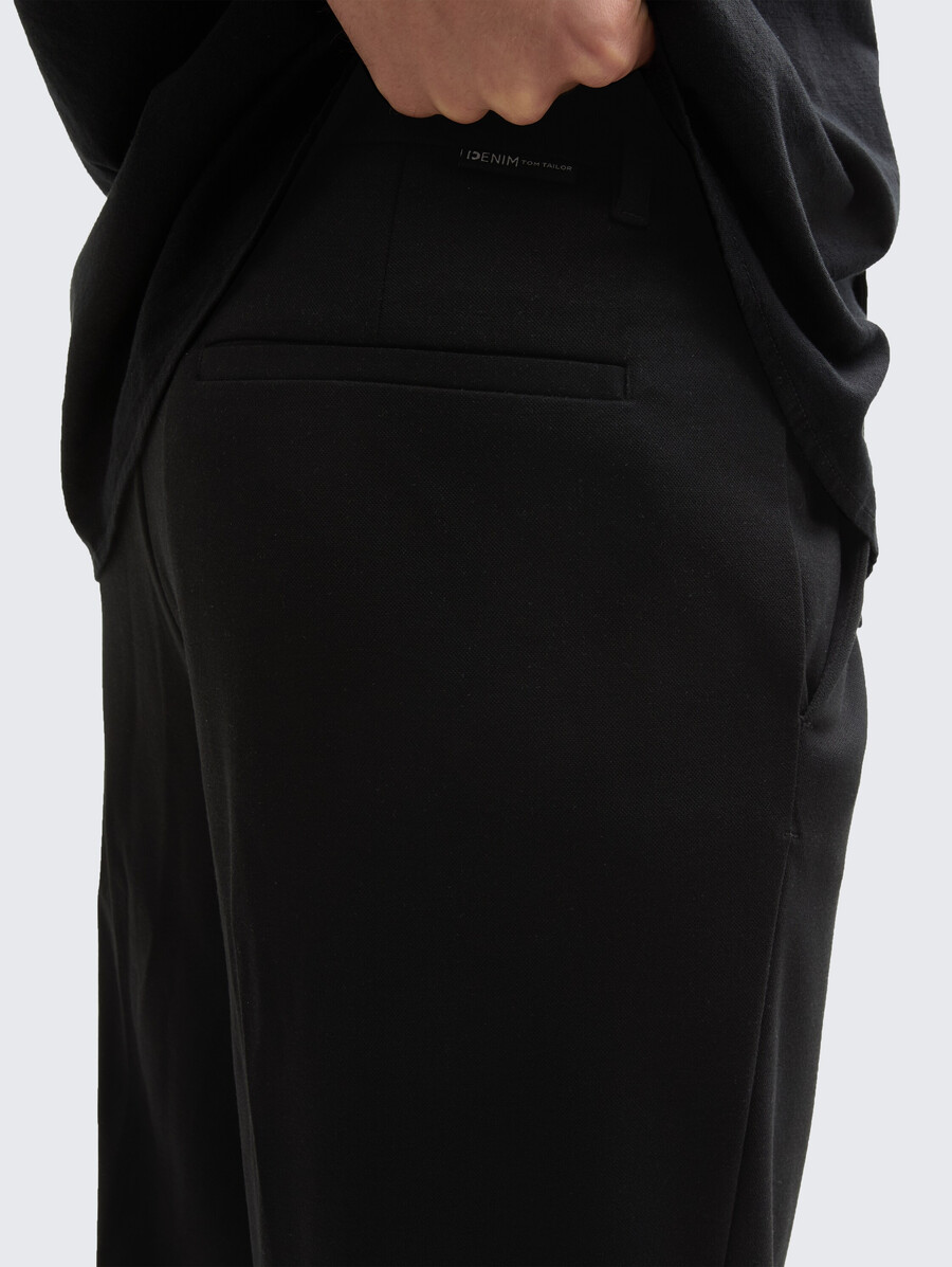 pantalones de piqué de corte holgado