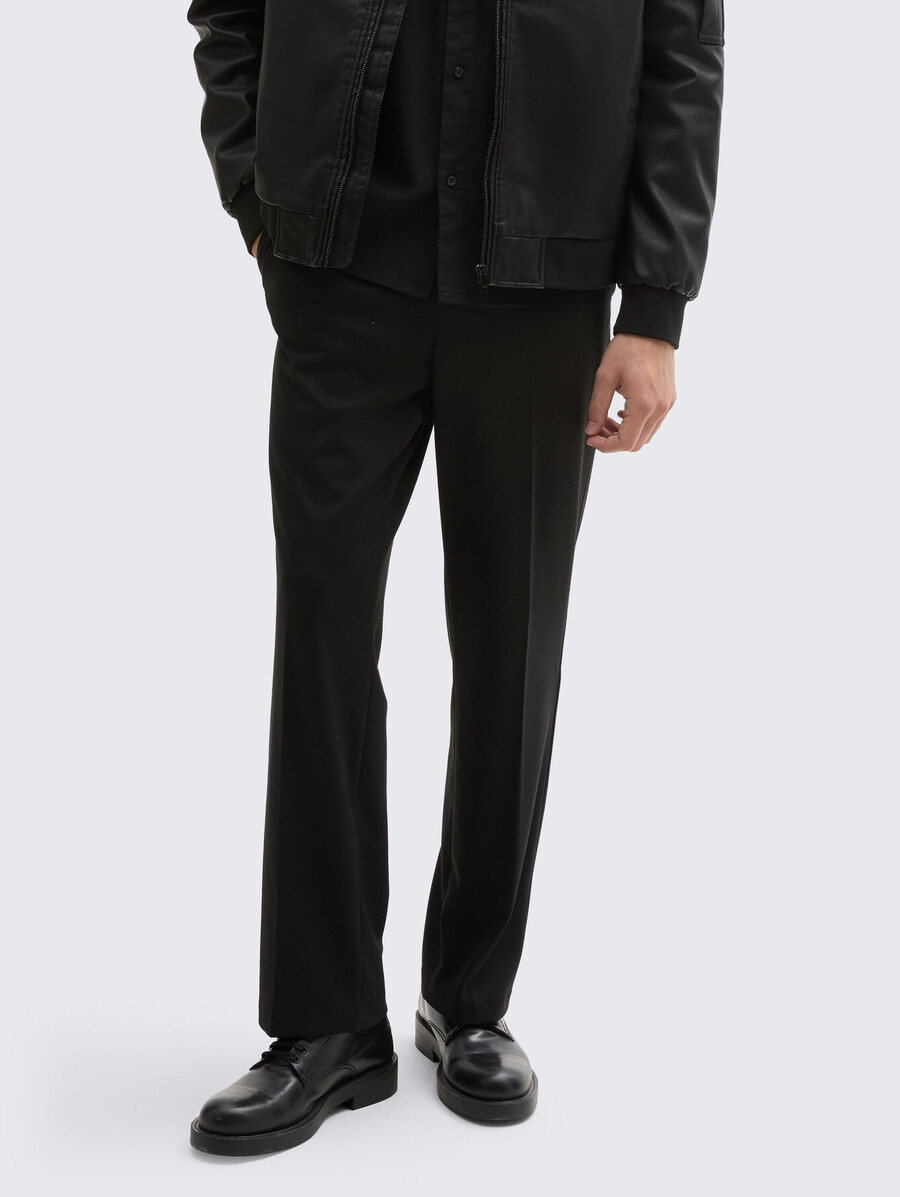 pantalones de piqué de corte holgado