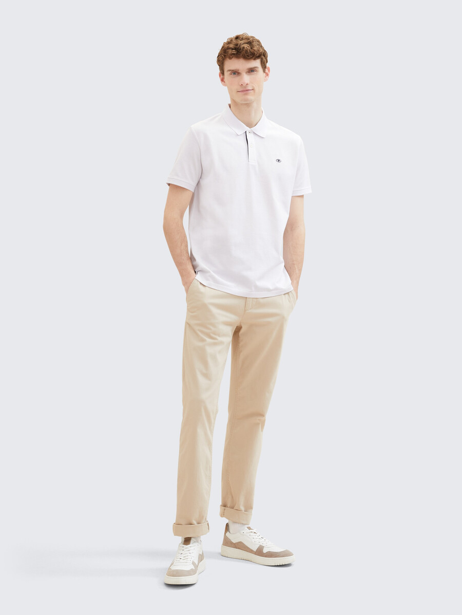 polo de piqué de algodón