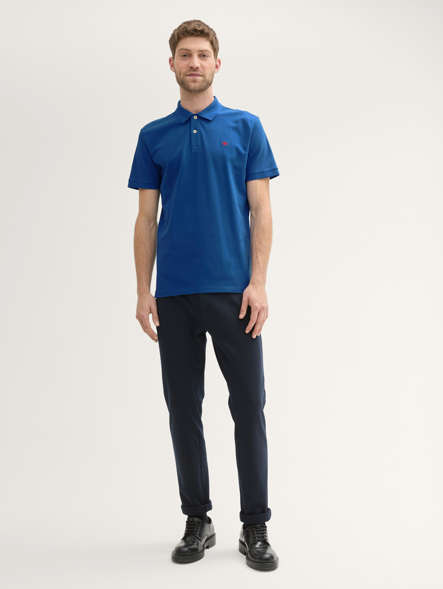 polo de piqué de algodón