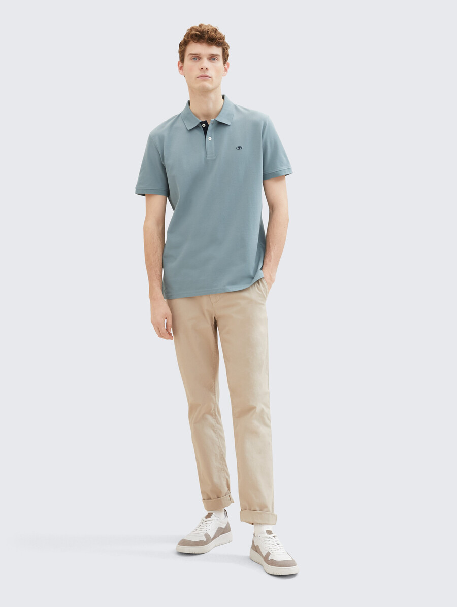 polo de piqué de algodón