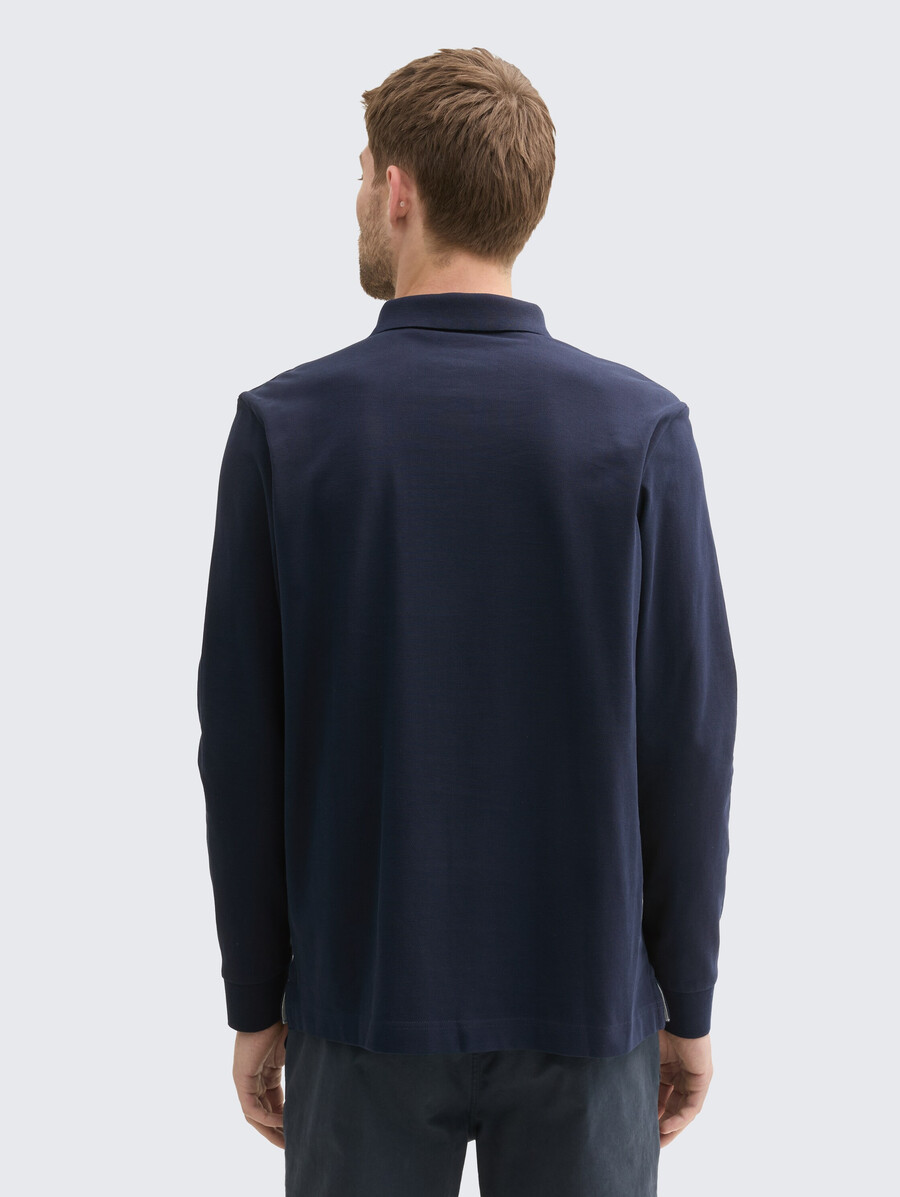 polo de piqué de manga larga