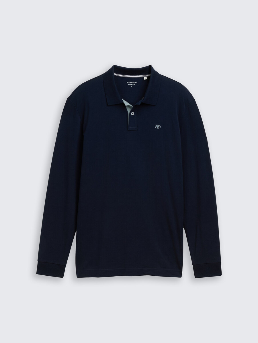 polo de piqué de manga larga