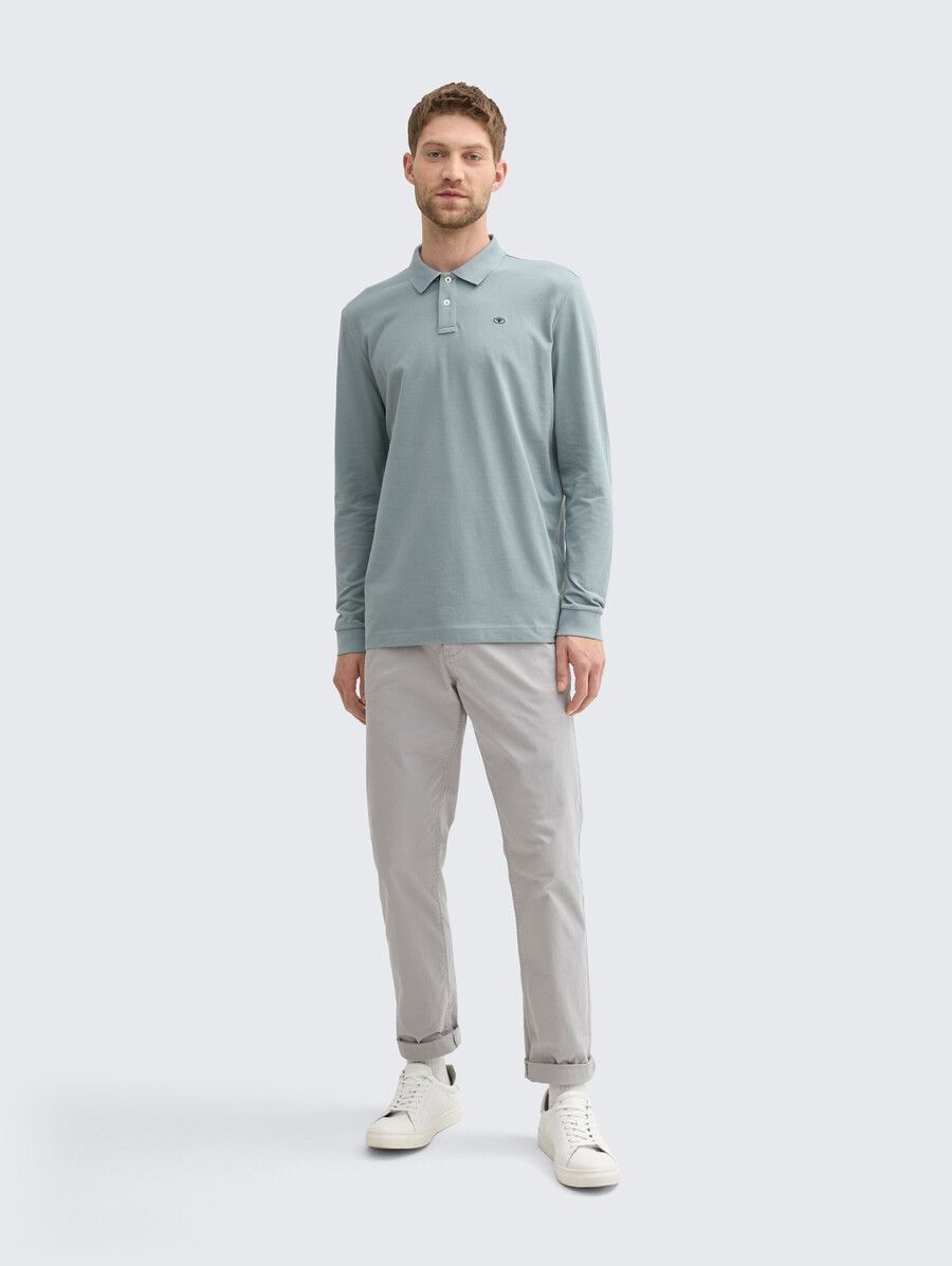 polo de piqué de manga larga