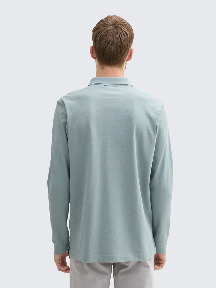 polo de piqué de manga larga