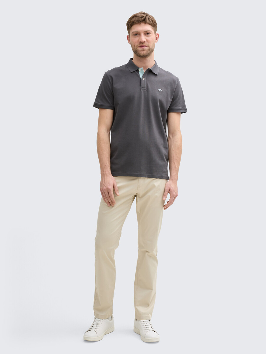 polo de piqué de algodón