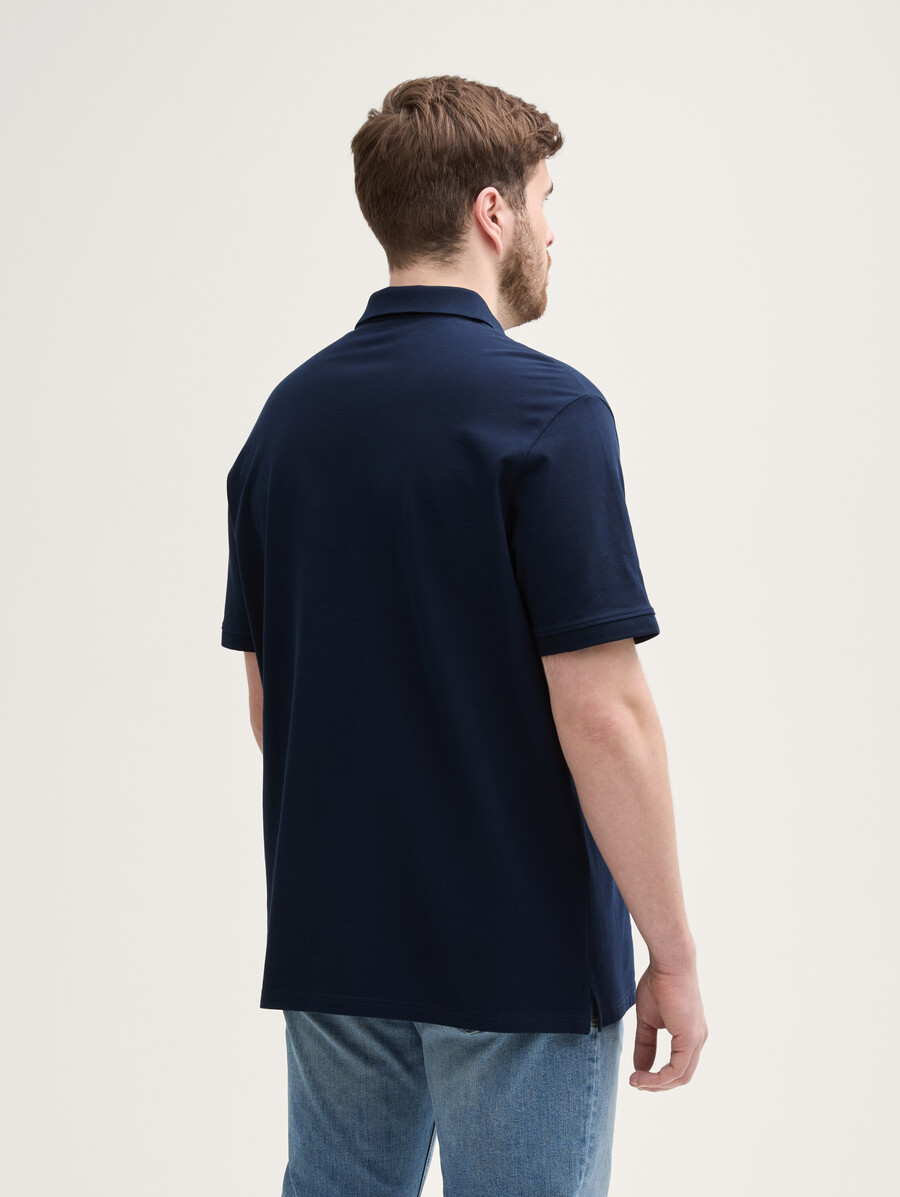 talla grande - polo de piqué con logotipo bordado