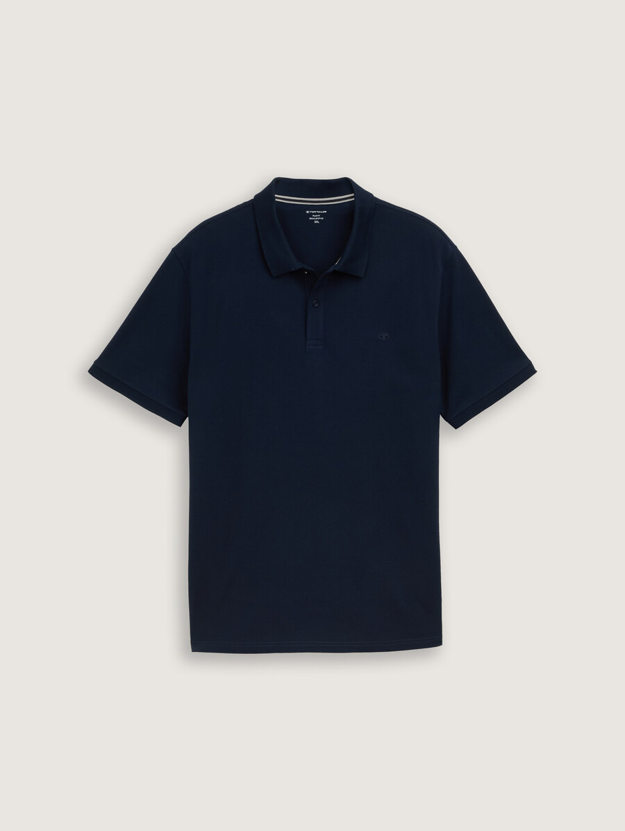 talla grande - polo de piqué con logotipo bordado