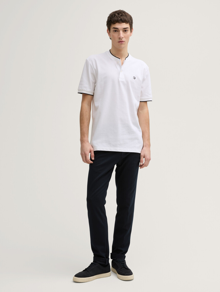 camisa polo con cuello bomber