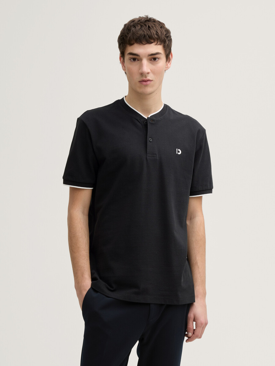 camisa polo con cuello bomber