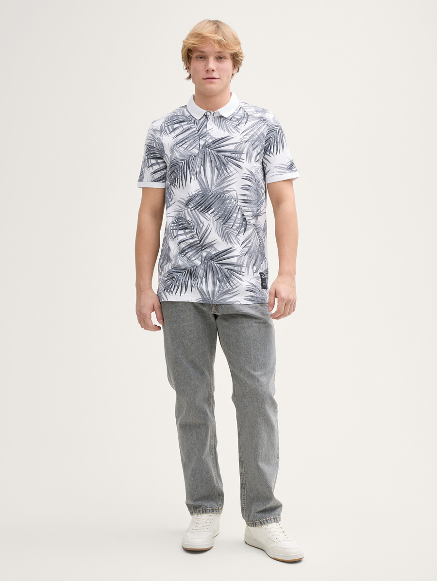polo de piqué con estampado