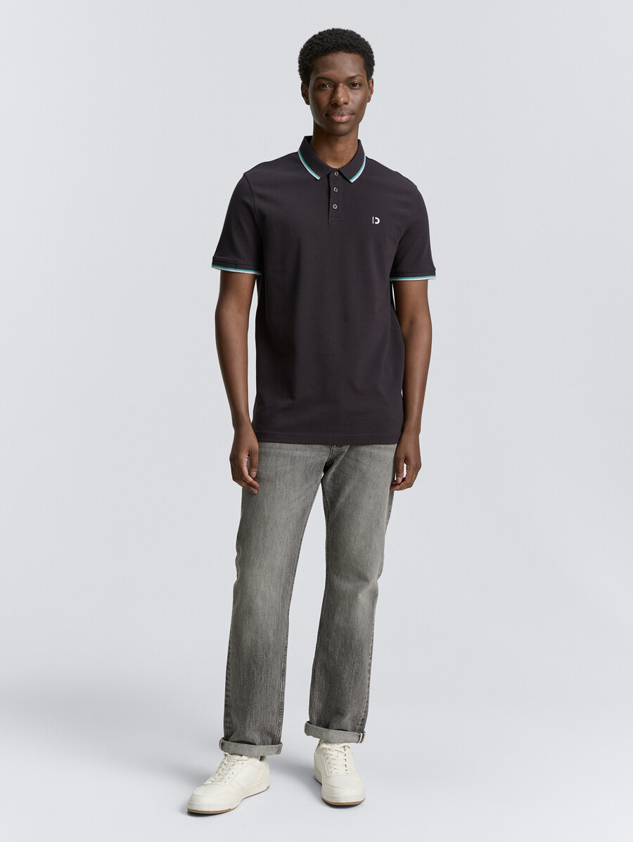 polo de piqué con estampado de logotipo