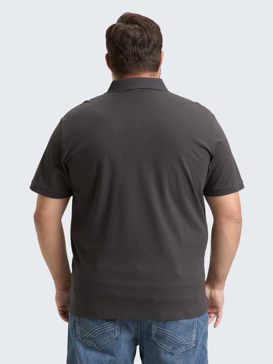 talla grande - polo de piqué con logotipo bordado