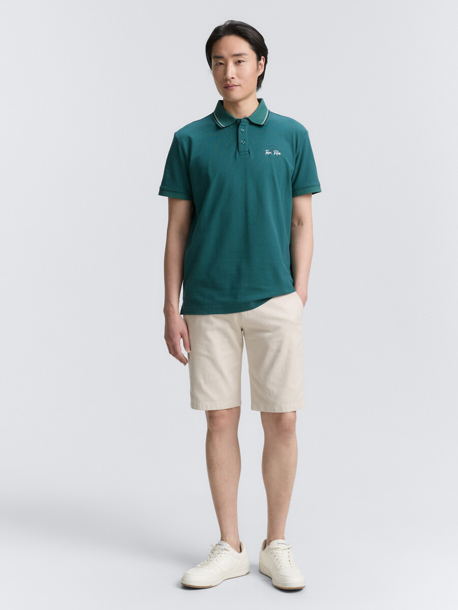 polo de piqué con estampado