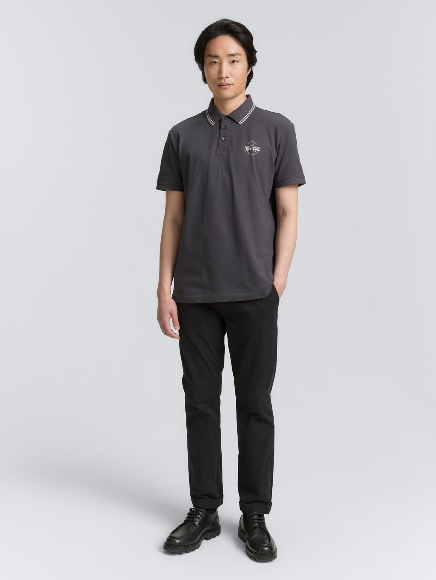 polo de piqué con estampado