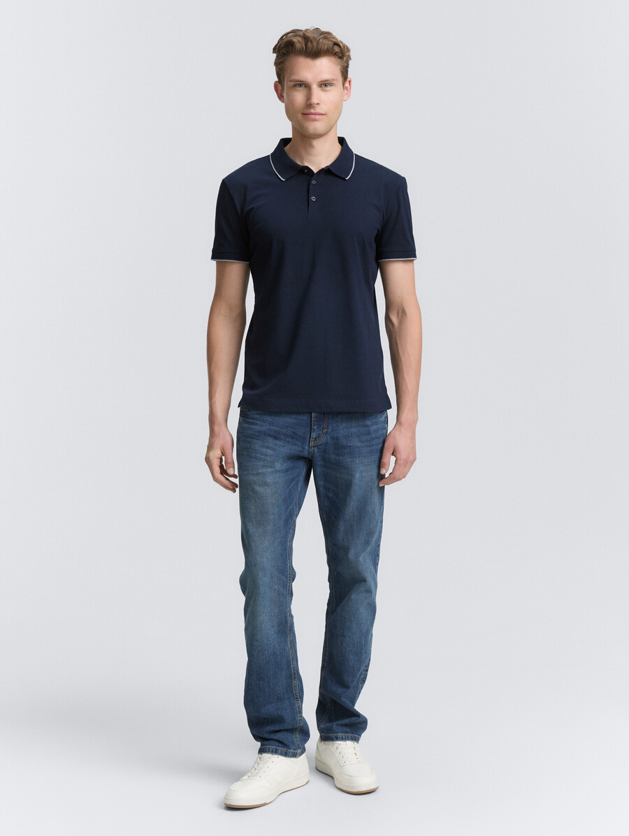 polo de jersey ajustado con elástico