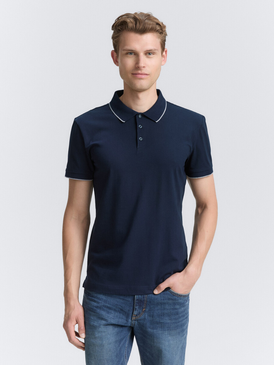 polo de jersey ajustado con elástico