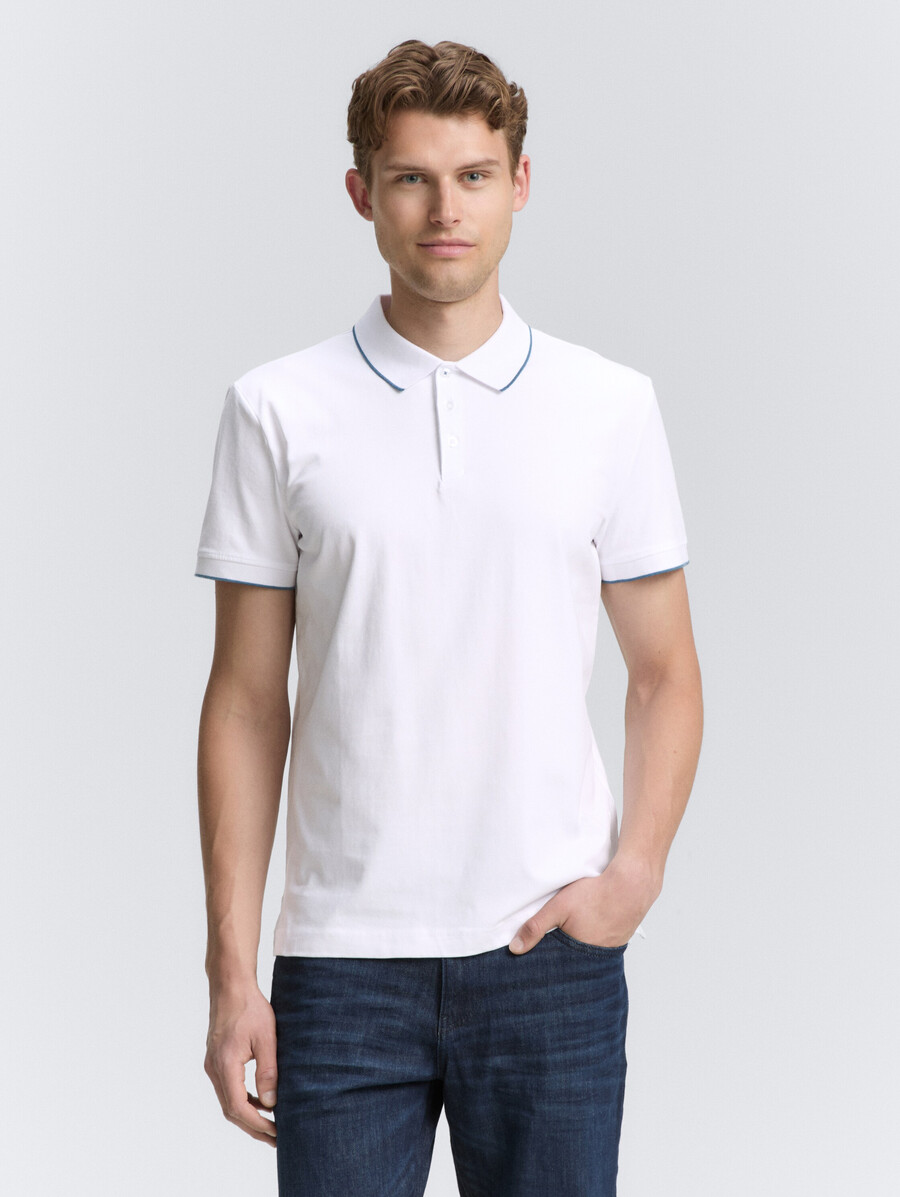 polo de jersey ajustado con elástico