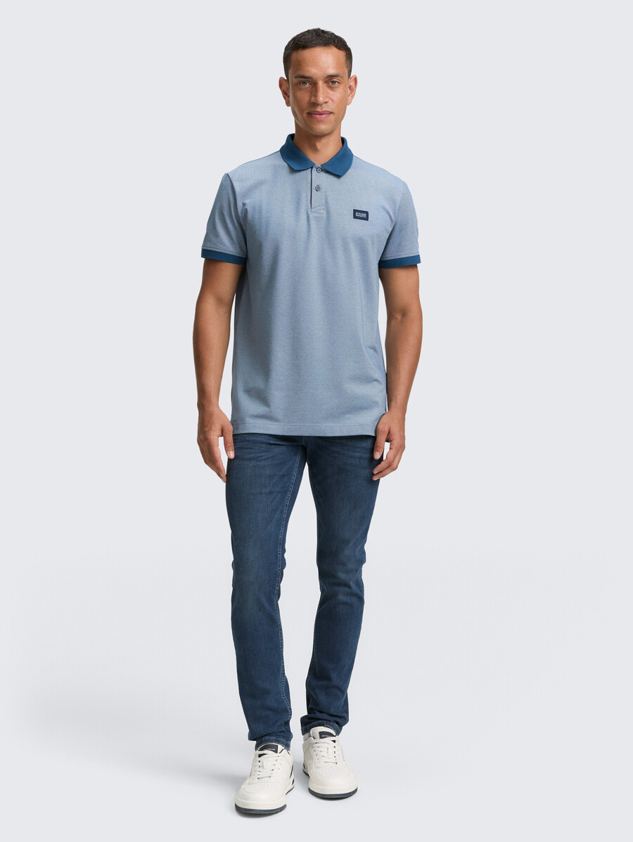 polo de piqué con elástico