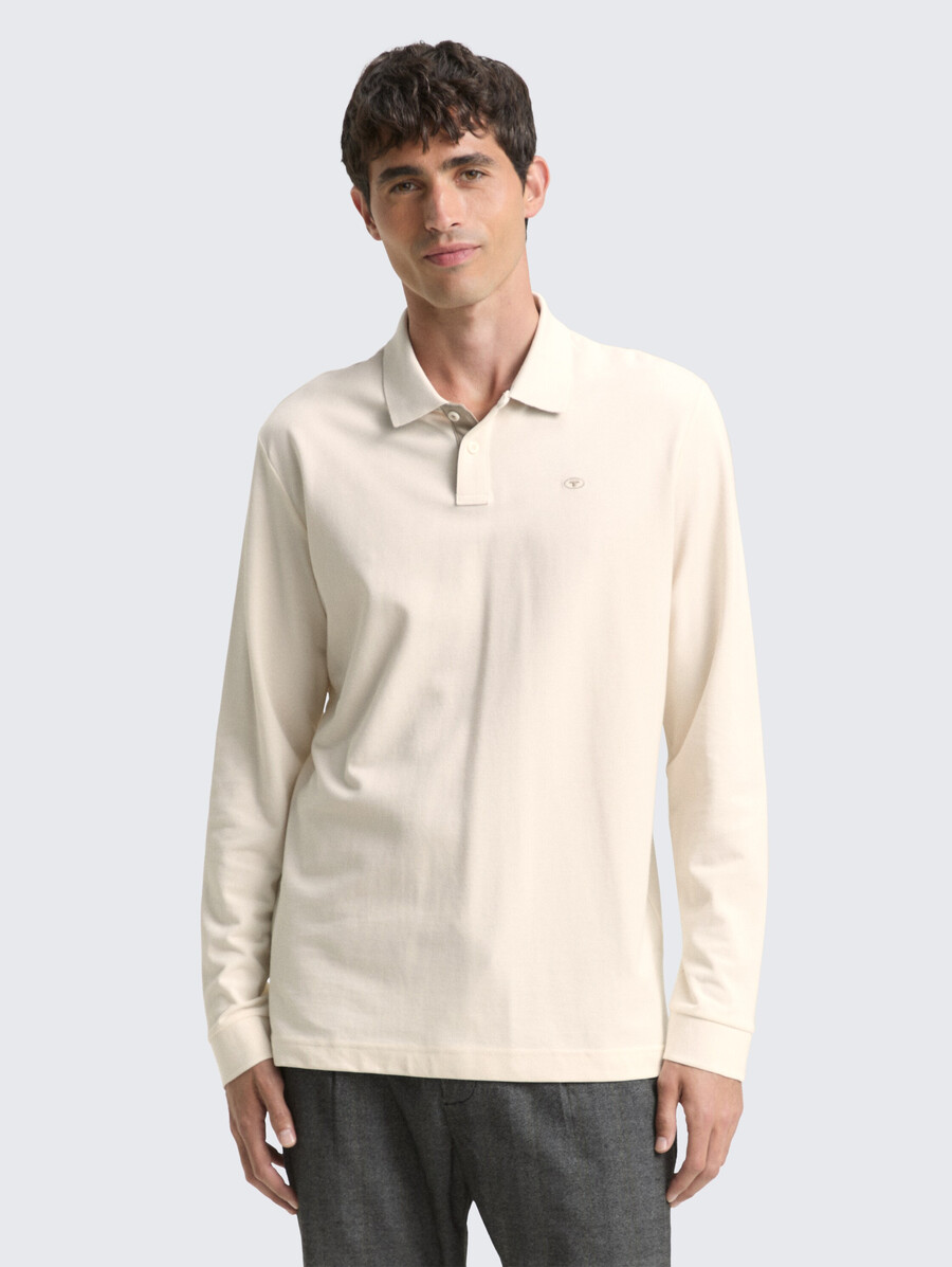 polo de piqué de manga larga