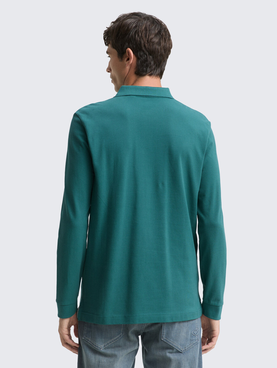polo de piqué de manga larga