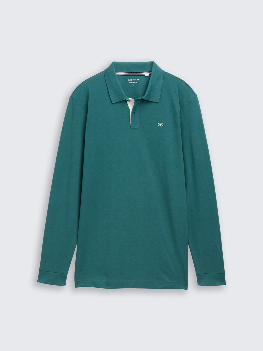 polo de piqué de manga larga