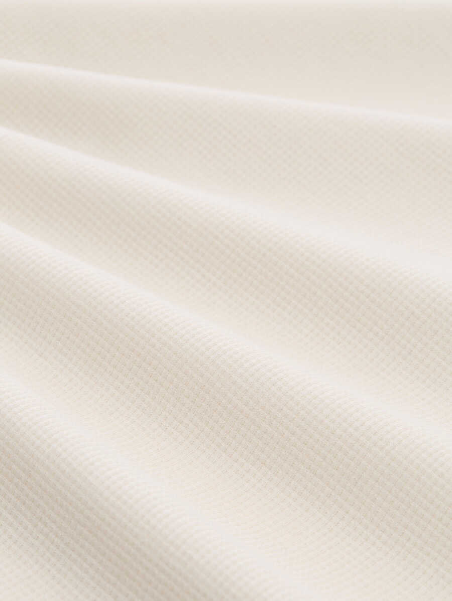 talla grande - polo de manga larga con textura de gofre