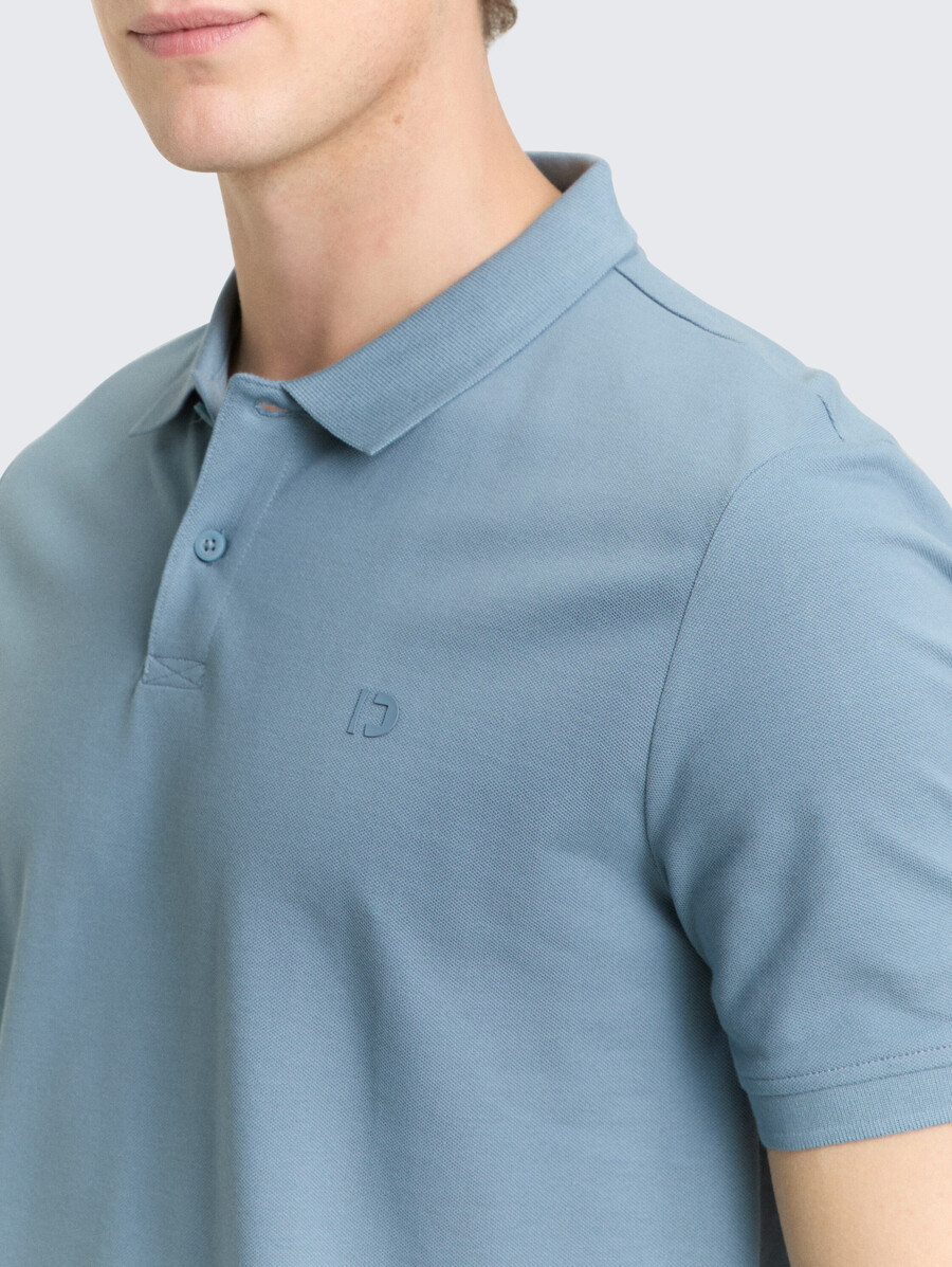 polo de piqué de algodón