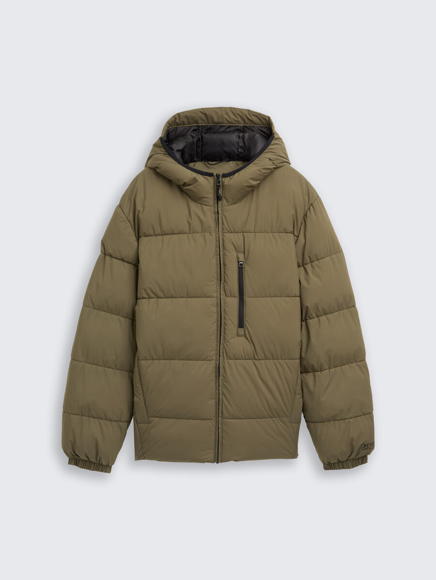 chaqueta acolchada ligera con capucha