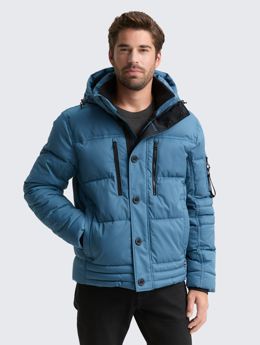 chaqueta acolchada con capucha desmontable