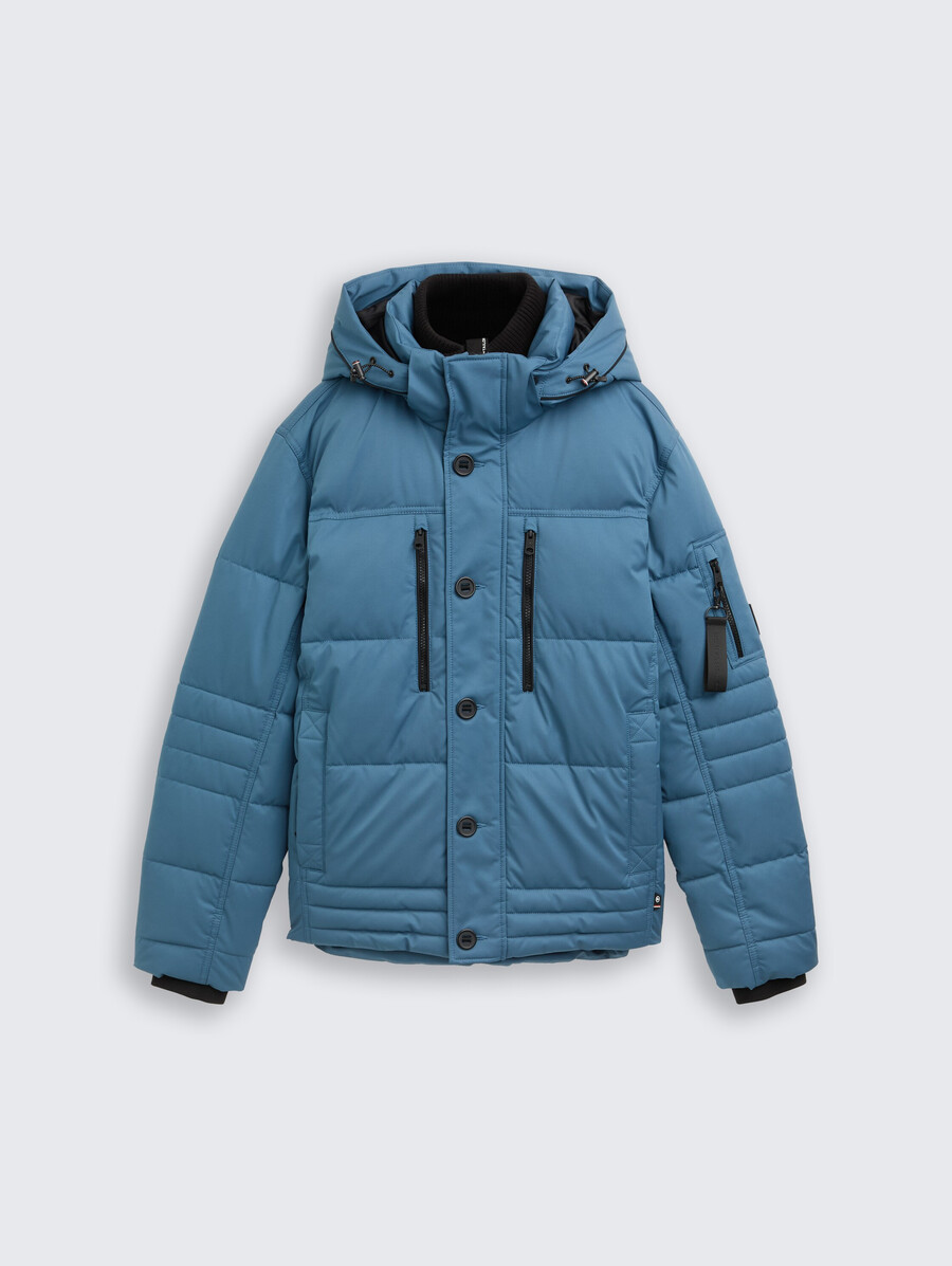chaqueta acolchada con capucha desmontable
