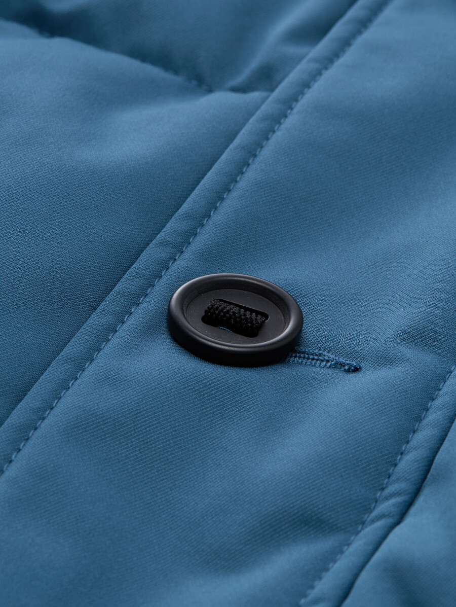 chaqueta acolchada con capucha desmontable