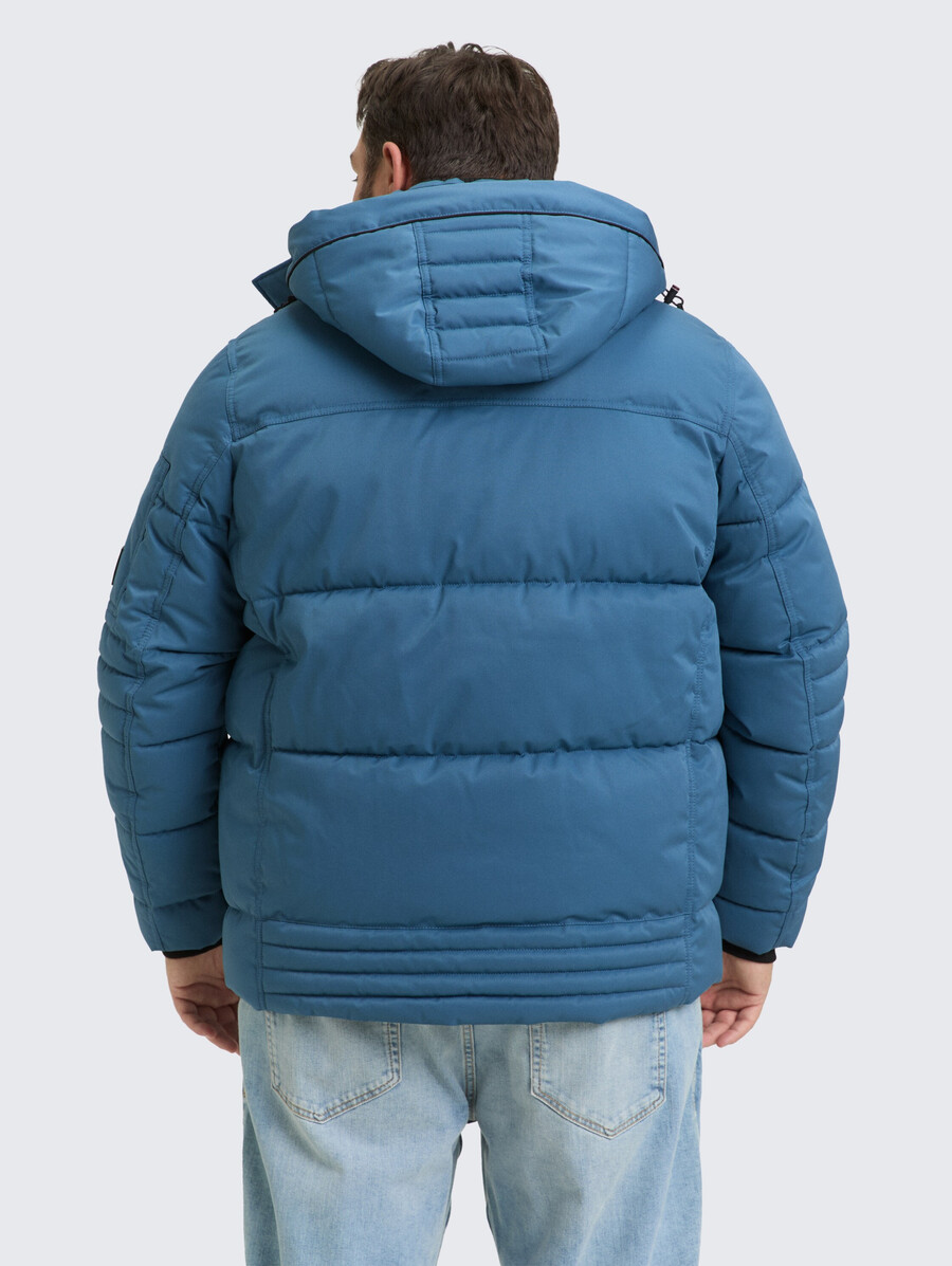 talla grande - chaqueta acolchada con capucha desmontable