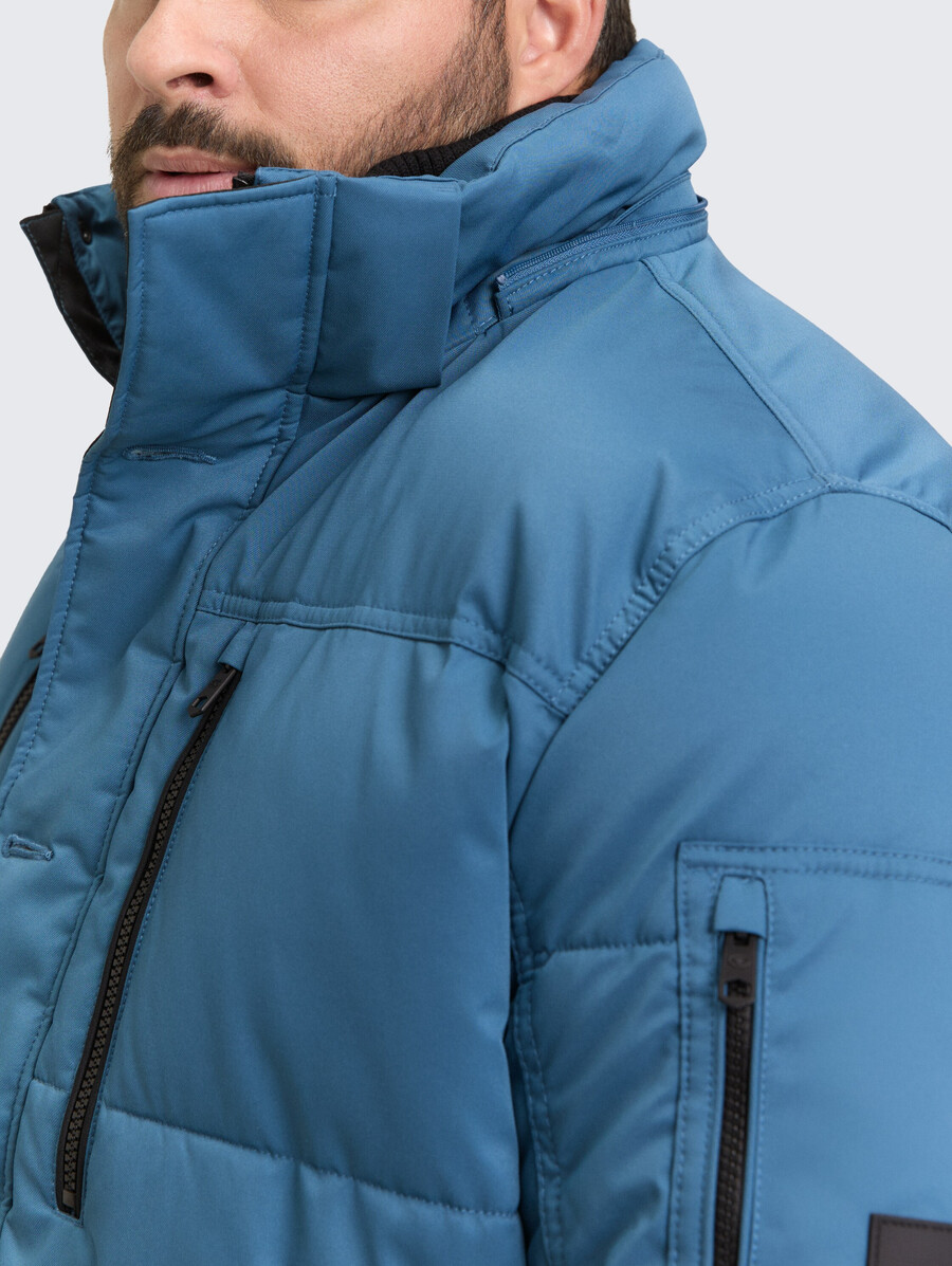 talla grande - chaqueta acolchada con capucha desmontable