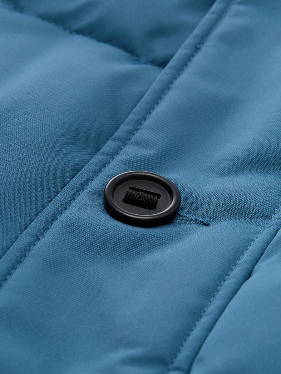 talla grande - chaqueta acolchada con capucha desmontable