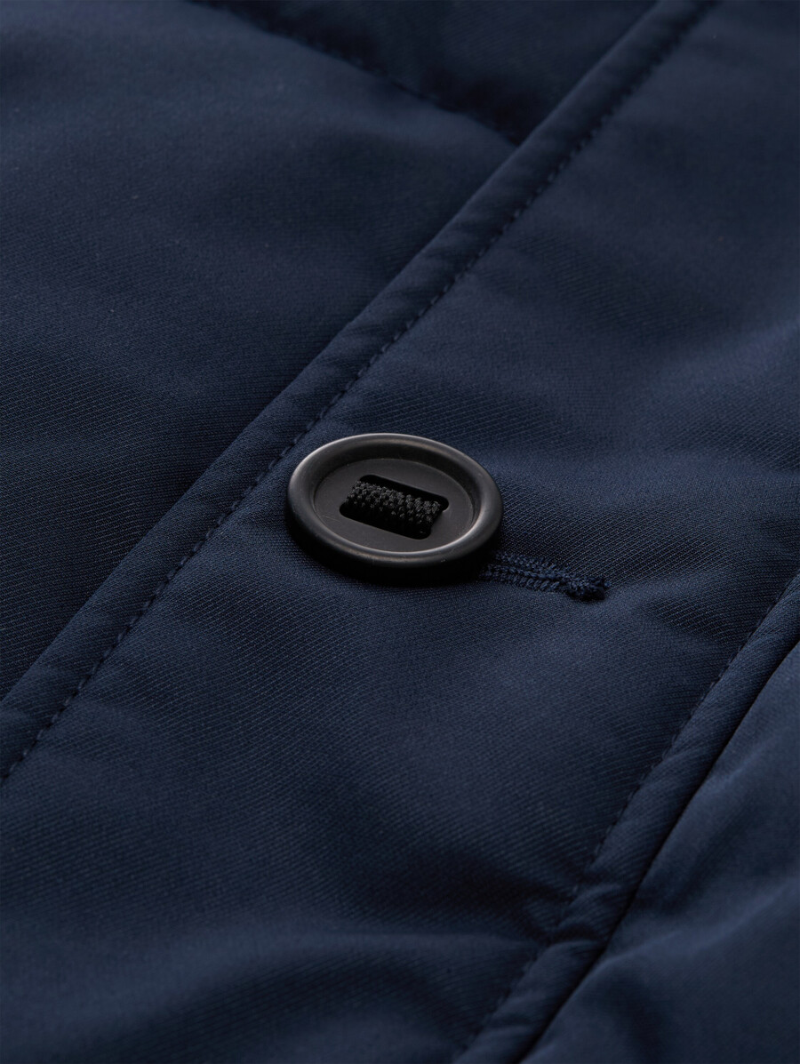talla grande - chaqueta acolchada con capucha desmontable