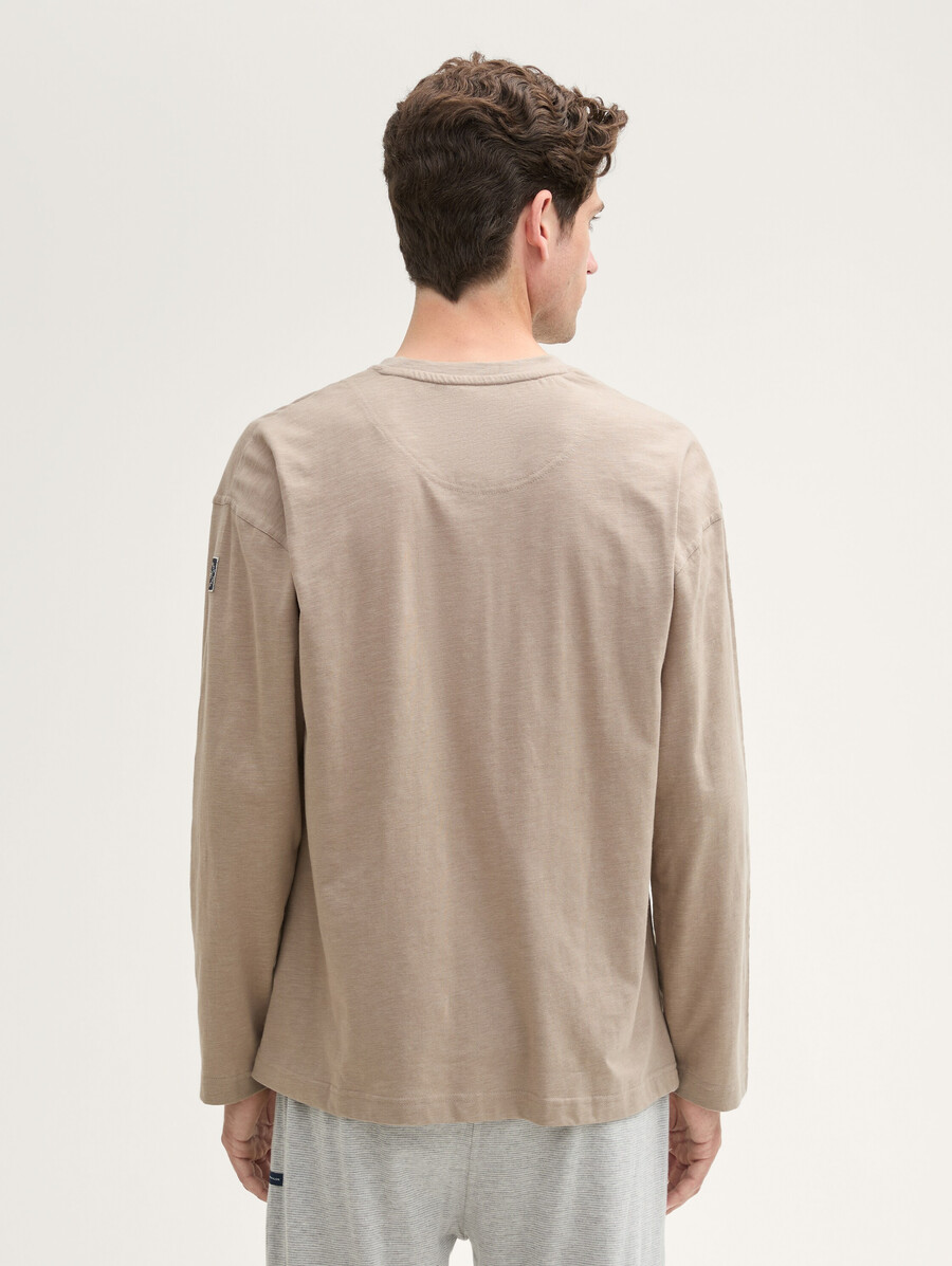camisa de manga larga con efecto jaspeado