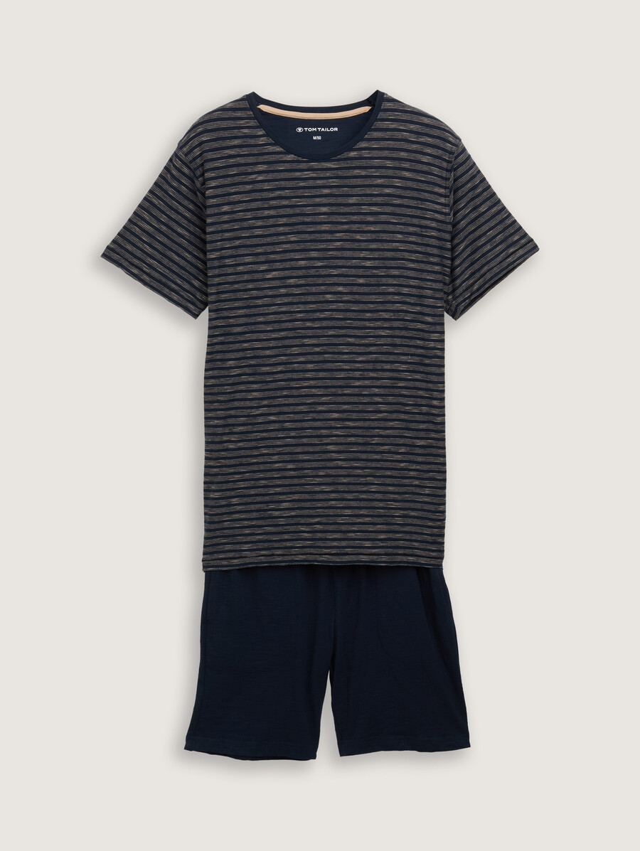 conjunto de pijama con estampado de rayas
