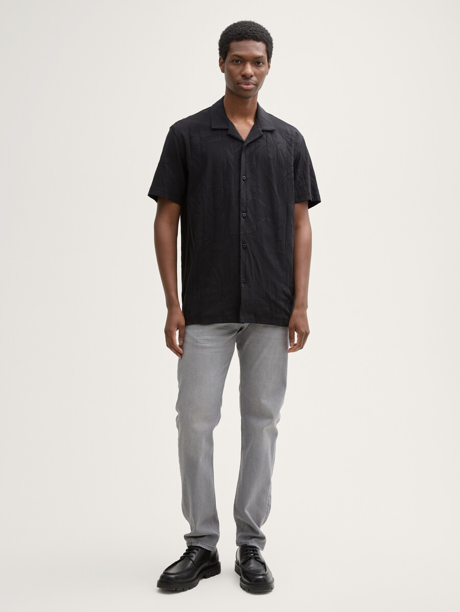 camisa de manga corta de corte relajado para resort