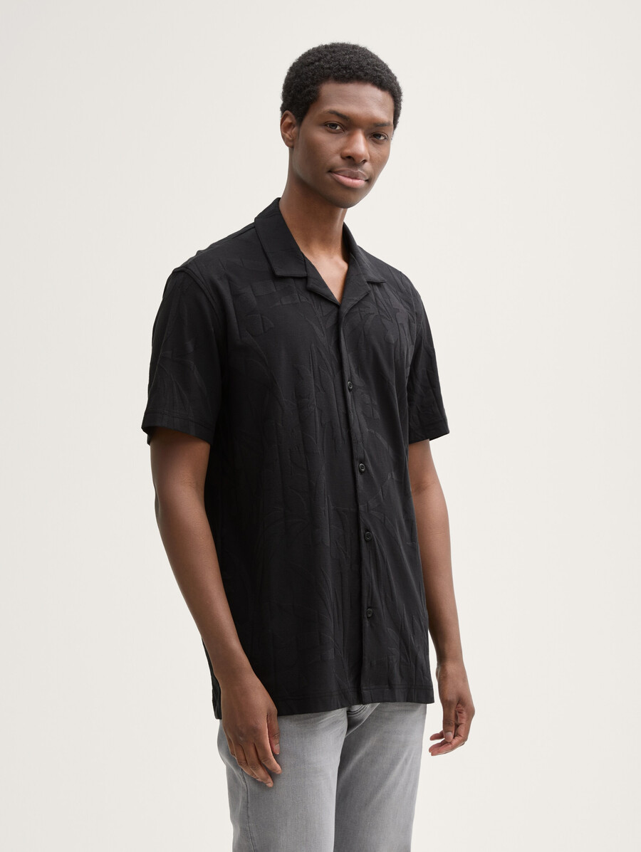 camisa de manga corta de corte relajado para resort
