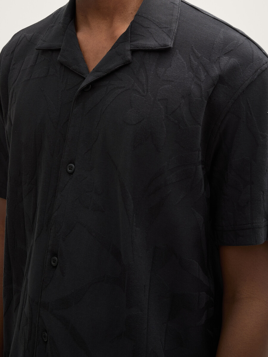 camisa de manga corta de corte relajado para resort