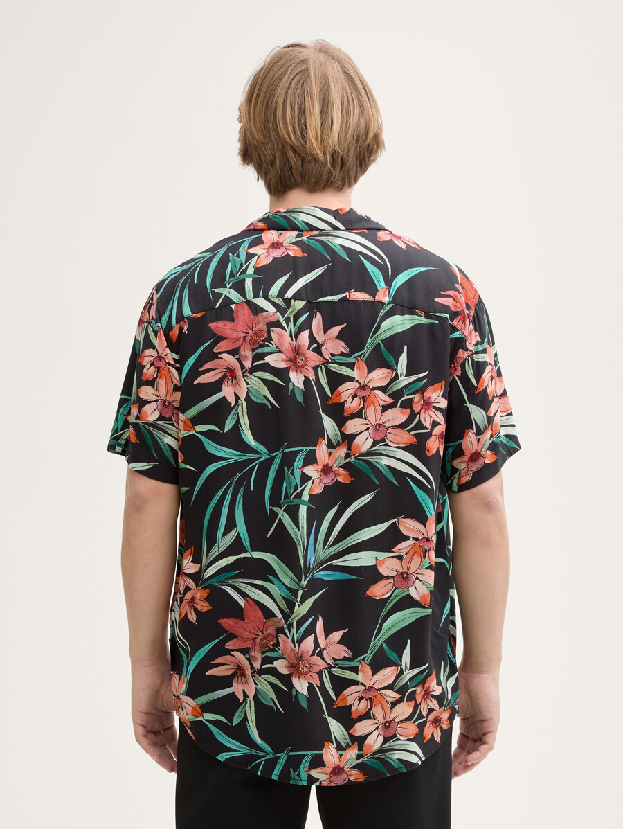 camisa de manga corta de corte relajado con estampado floral